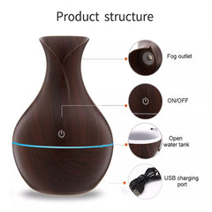 Mini Ultrasonic Aroma Diffuser & Cool Mist Humidifier