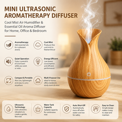 Mini Ultrasonic Aroma Diffuser & Cool Mist Humidifier